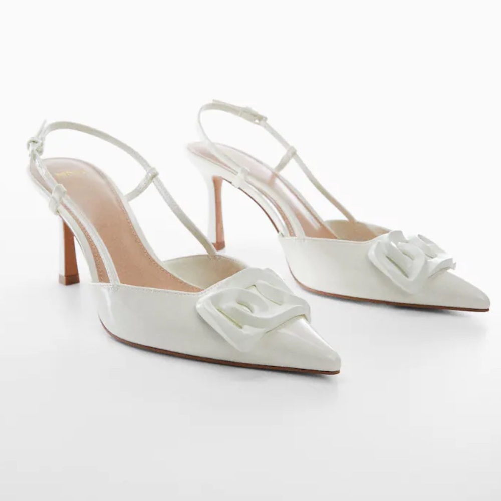 NWOT Mango Patent Slingback Heels Size 37